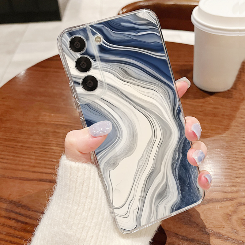 Phone Cases Galaxy A16 5G - Clear Marble Pattern Phone Case For