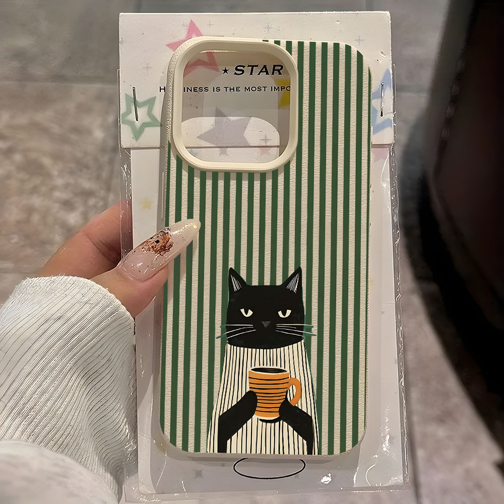 Funny Coffee Cat Pattern Lyche - đánh giá và giá Phone Cases Xr Iphone