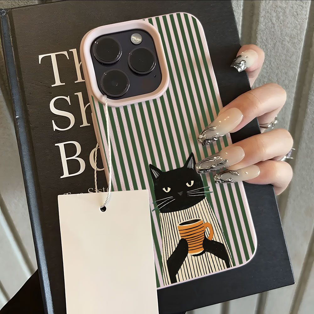 Funny Coffee Cat Pattern Lyche - đánh giá và giá Phone Cases Xr Iphone