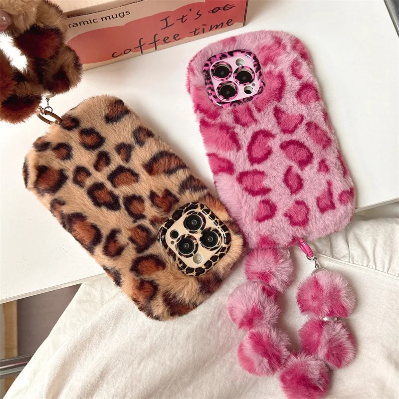 Fashion Leopard Furry Plush Le - đánh giá và giá Phone Cases For Iphone 16