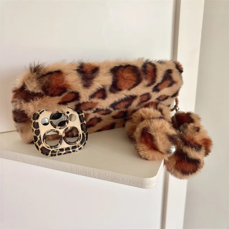 Fashion Leopard Furry Plush Le - đánh giá và giá Phone Cases For Iphone 16