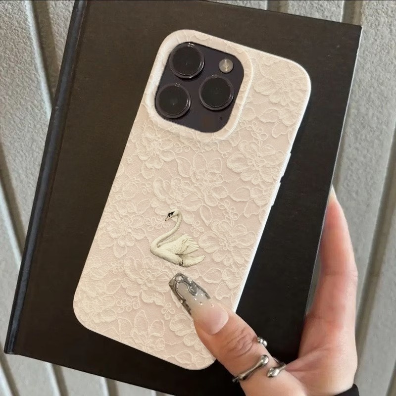 Lace Swan Pattern Lychee Textu - đánh giá và giá Phone Cases For Iphone 16