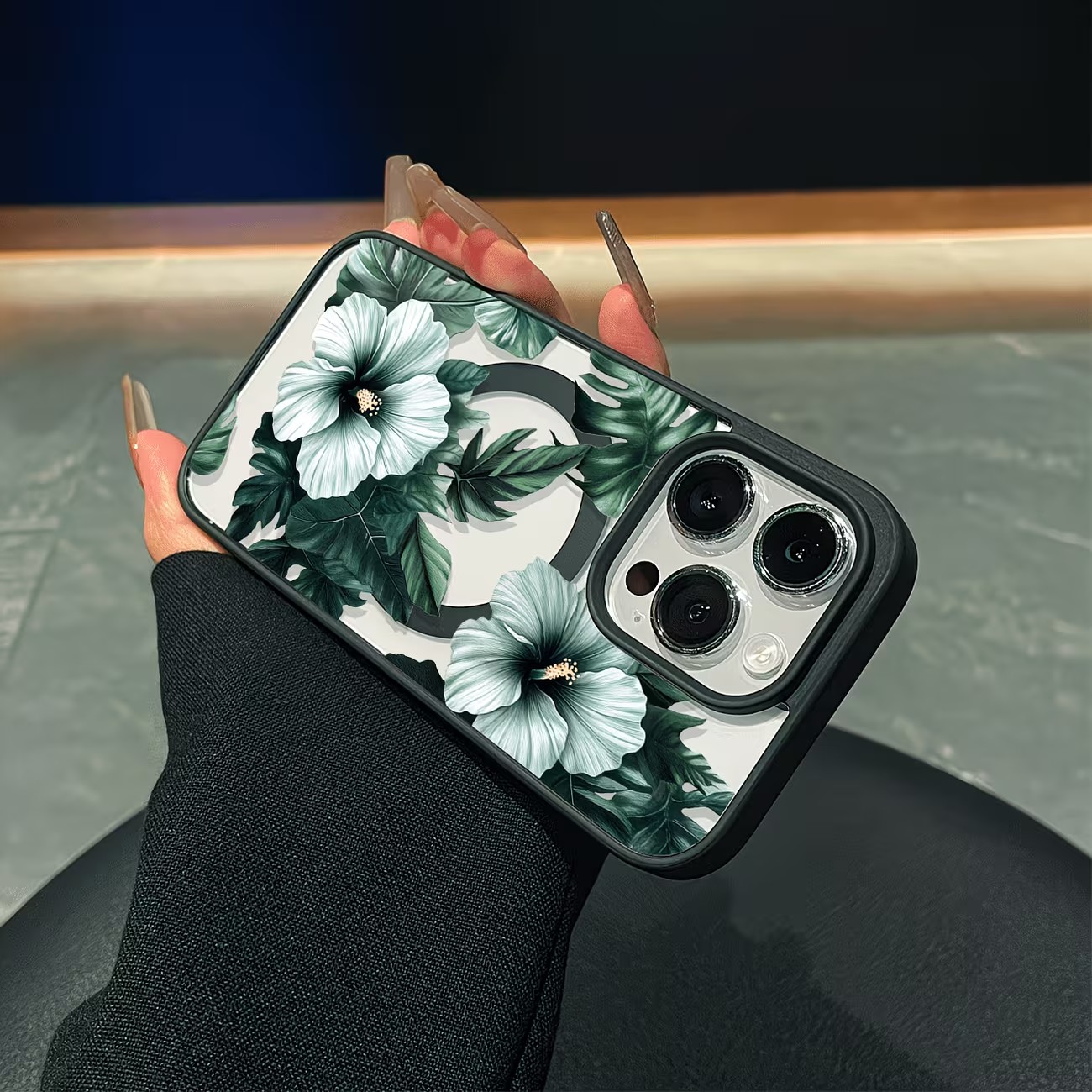 Green Floral Print Phone Case  - đánh giá và giá Phone Cases Xr Iphone